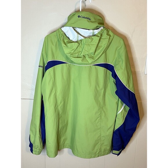 Columbia Sportswear Vertex Youth 18/20 Lime Green & Purple Nylon Zip Up Jacket - Picture 5 of 7